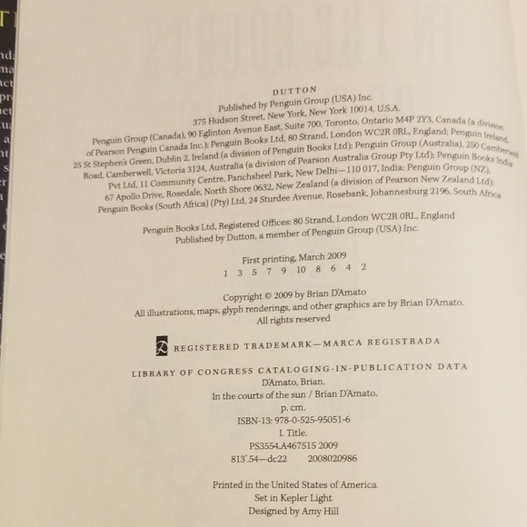 Brian D'Amato's bk In the Courts of the Sun- stained - Picture 6 of 7